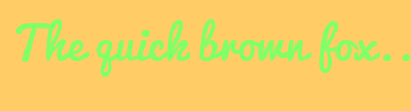 Image with Font Color 80FF66 and Background Color FFCC66